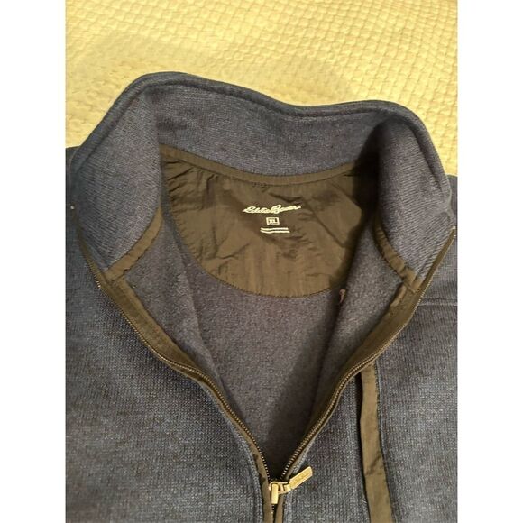 Eddie Bauer Men's Blue Fleece Quarter Zip Pullover Sweater Size XL - Picture 3 of 8